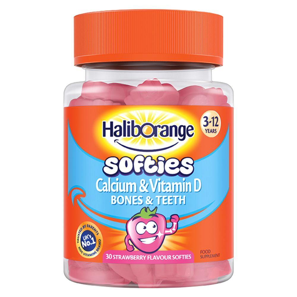 3-12 Years Calcium & Vitamin D - 30 Strawberry Flavour Softies