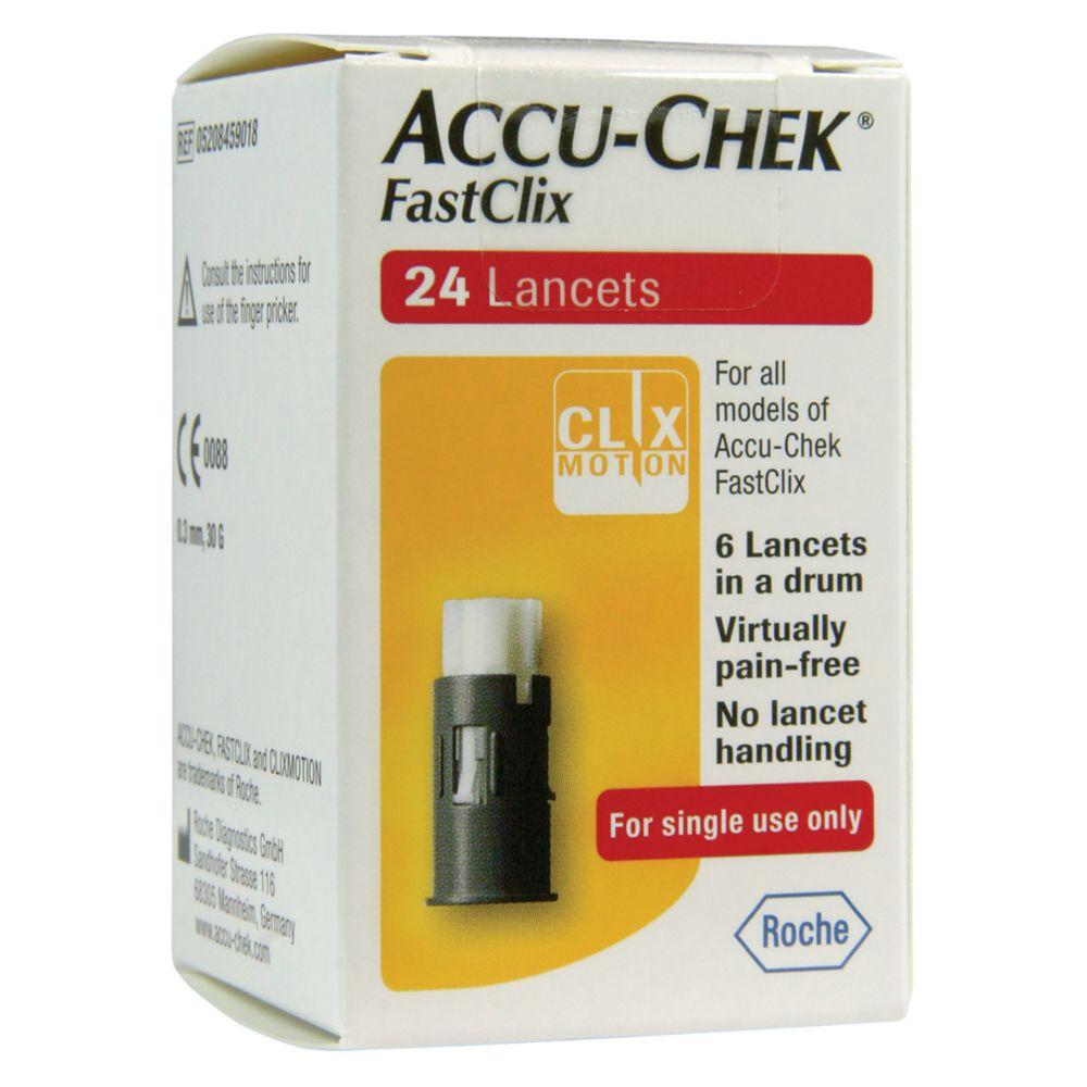 Blood Glucose Fastclix 24 Lancets