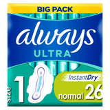 Ultra Normal (Size 1) Sanitary Towels Wings 26 Pads