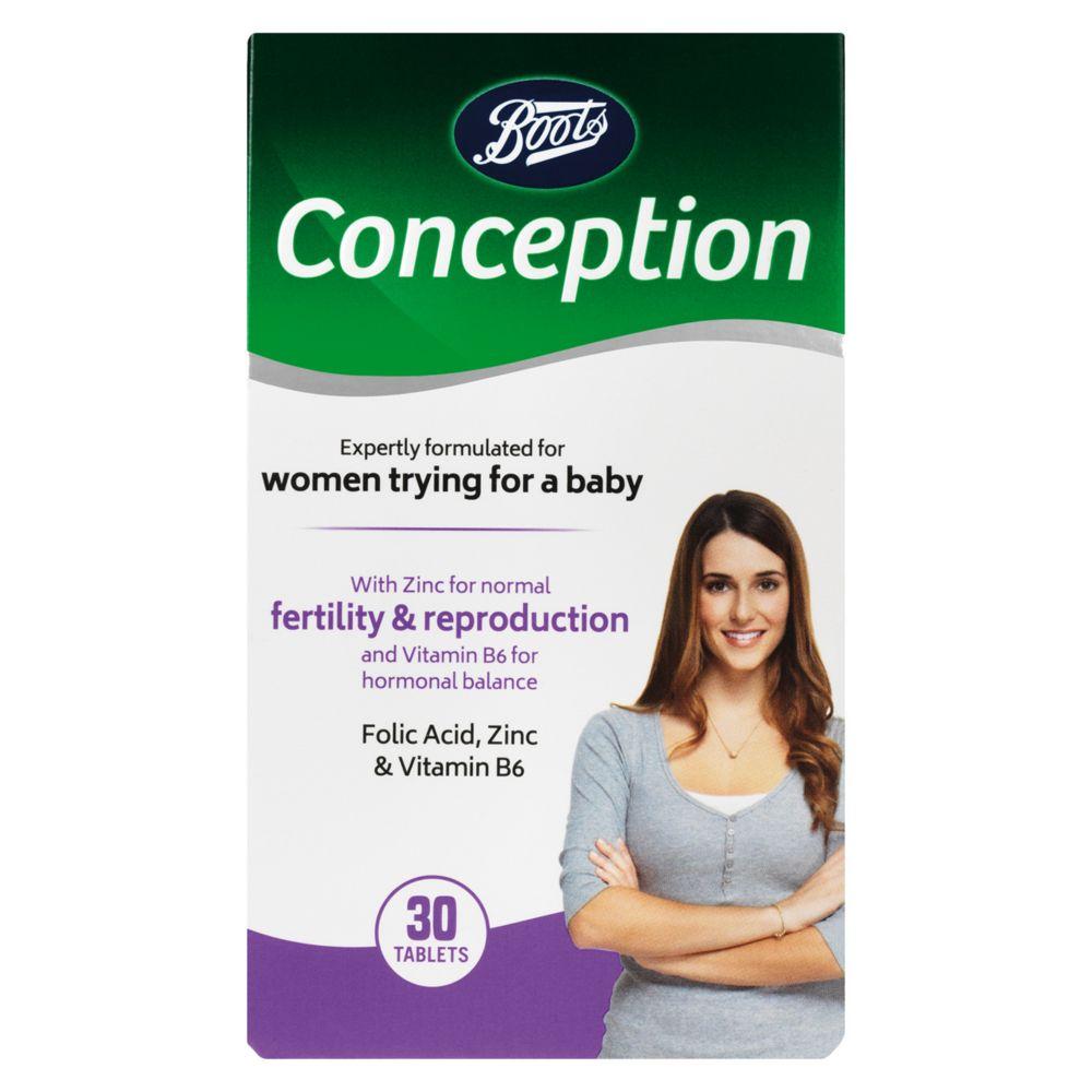 Conception Folic Acid, Zinc & Vitamin B6 - 30 Tablets