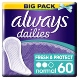 Dailies Fresh & Protect Panty Liners Normal X 60