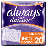Dailies Singles Normal To Go Panty Liners X 20
