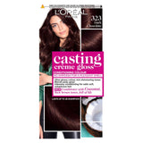 Paris Casting Creme Gloss Semi-Permanent Hair Dye, Brown Hair Dye 323 Dark Chocolate Brown