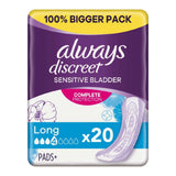 Discreet Incontinence Pads Plus Long For Sensitive Bladder X 20