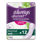 Discreet Incontinence Pads Normal For Sensitive Bladder X 12