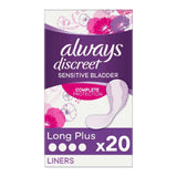 Discreet Incontinence Liners Long+ 20, For Sensitive Bladder