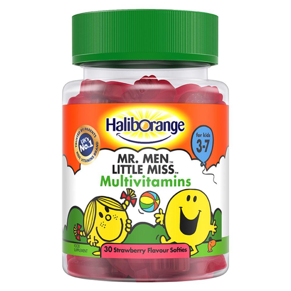 For Kids 3-7 Mr. Men Little Miss Multivitamins - 30 Strawberry Flavour Softies