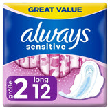 Sensitive Long Ultra (Size 2) Sanitary Towels Wings 12 Pads