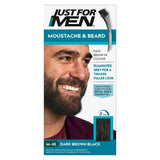 Moustache & Beard Brush-In Colour Gel, Dark Brown - Black