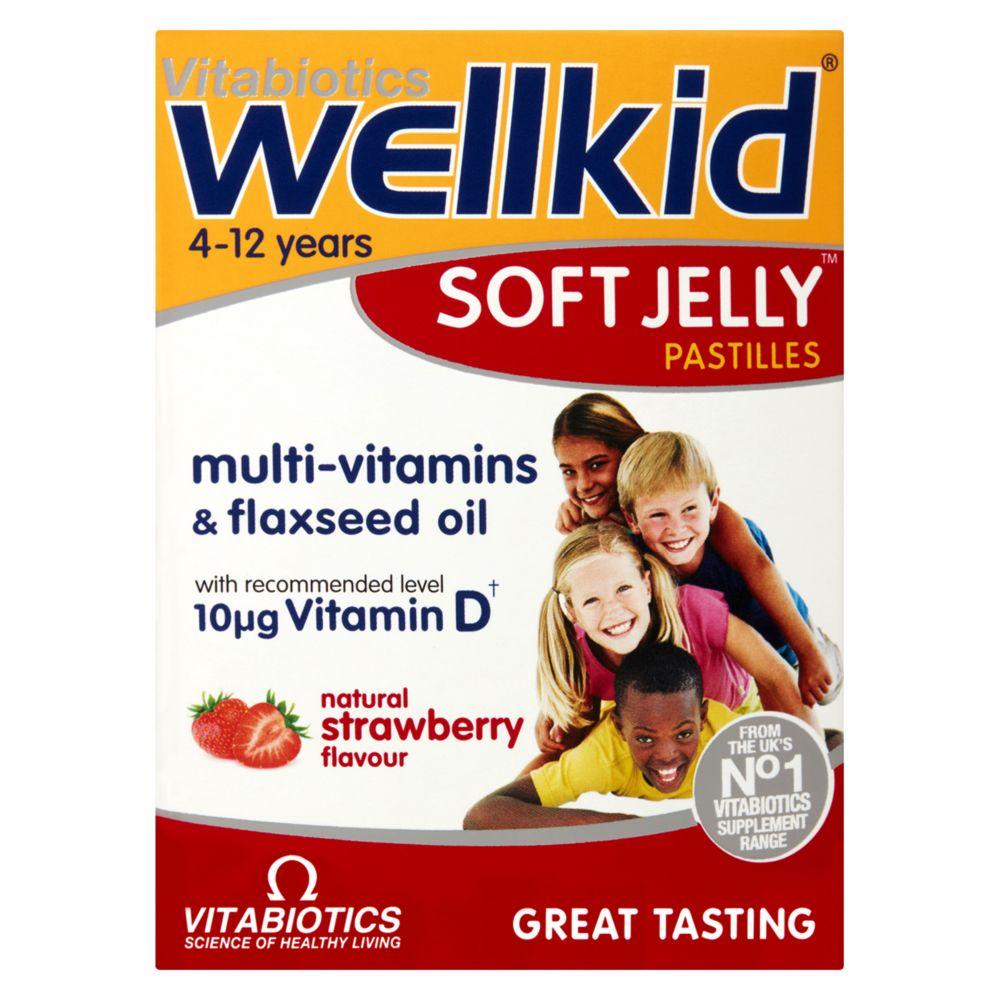 Wellkid Soft Jelly 30 Pastilles- Natural Strawberry Flavour