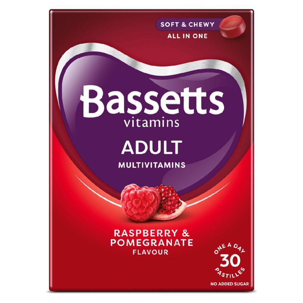 Adult Multivitamins Raspberry & Pomegranate Flavour 30 Pastilles