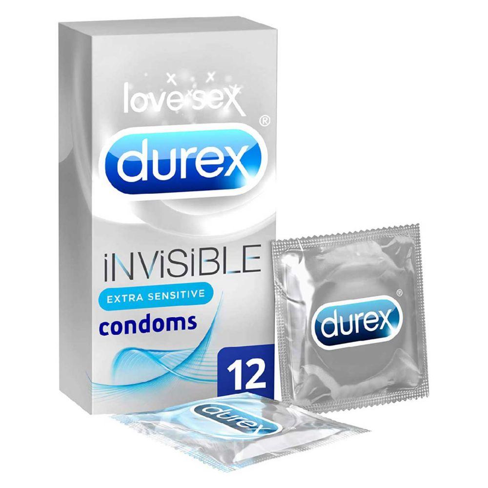 Invisible Extra Thin Extra Sensitive Condoms - 12 Pack