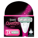 Quattro For Women Bikini Razor Blades X3