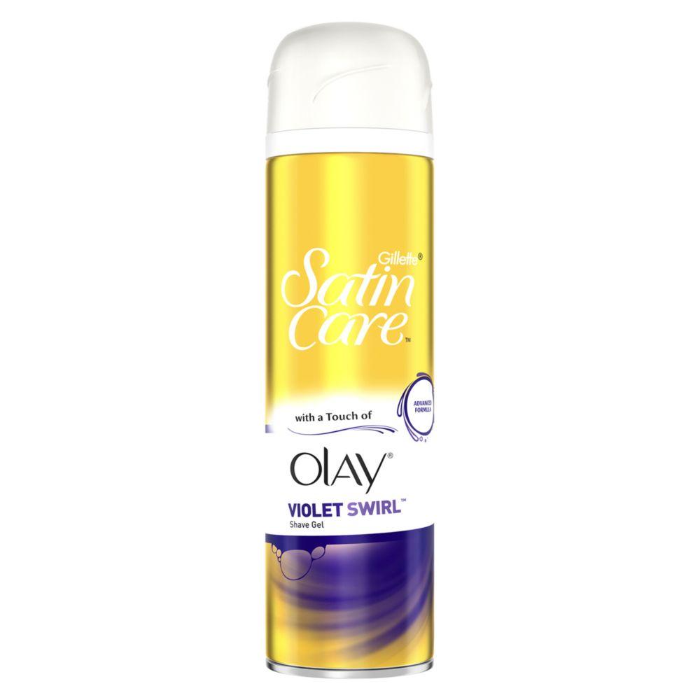 Satin Care & Olay Women'S Shaving Gel Violet Swirl 200Ml