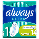 Ultra Normal (Size 1) Sanitary Towels Wings 14 Pads
