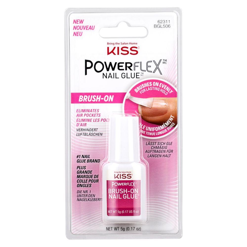 KISS PowerFlex Ultra Hold Brush-On Nail Glue, Net Wt. 5g (0.17 oz.)