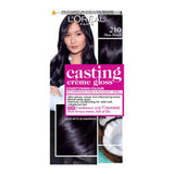 Paris Casting Creme Gloss Semi-Permanent Hair Dye, Black Hair Dye 201 Blue Black