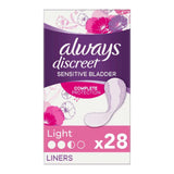 Discreet Incontinence Liners Light 28, For Sensitive Bladder