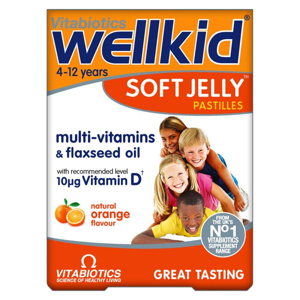 Wellkid Soft Jelly 30 Pastilles - Natural Orange Flavour