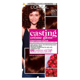 Paris Casting Creme Gloss Semi-Permanent Hair Dye, Brown Hair Dye 443 Auburn Henna Brown