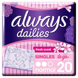 Dailies Normal To Go Fresh Panty Liners X 20