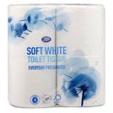 Soft White Toilet Tissue 4 Pack