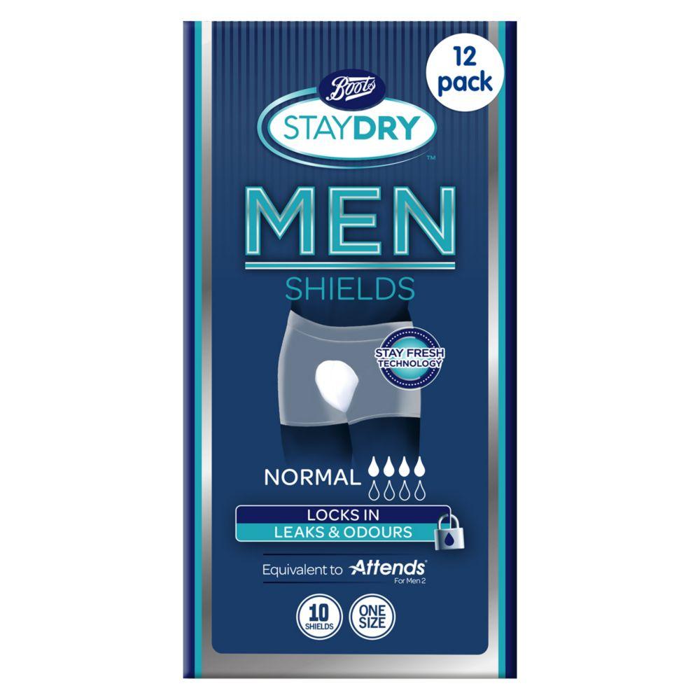 Staydry Men Normal Shields - 120 Shields (12 Pack Bundle
