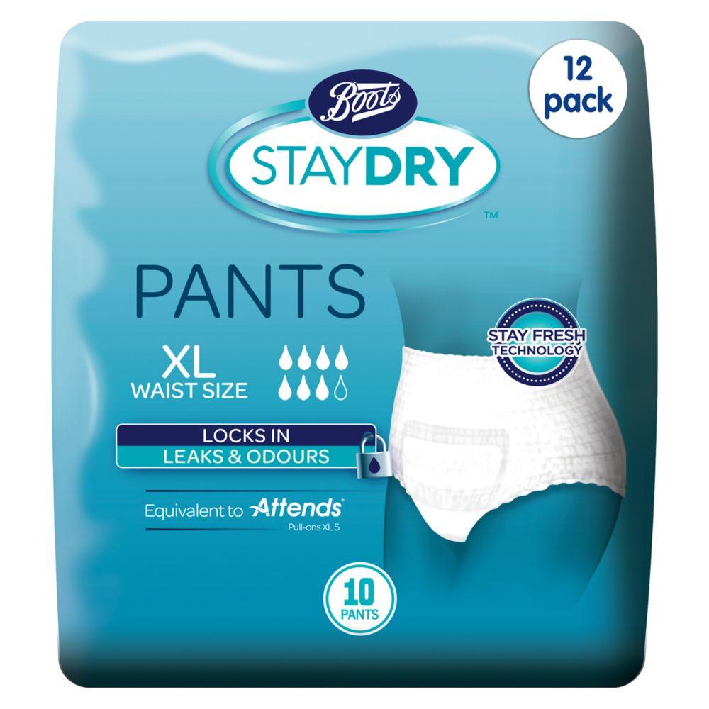 Boots Staydry Underwear Pants Large - 120 Pants (12 Pack Bundle), £75.60