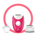 Silk-Ãƒâ€°pil 3-410, Epilator For Long-Lasting Hair Removal - White/Pink