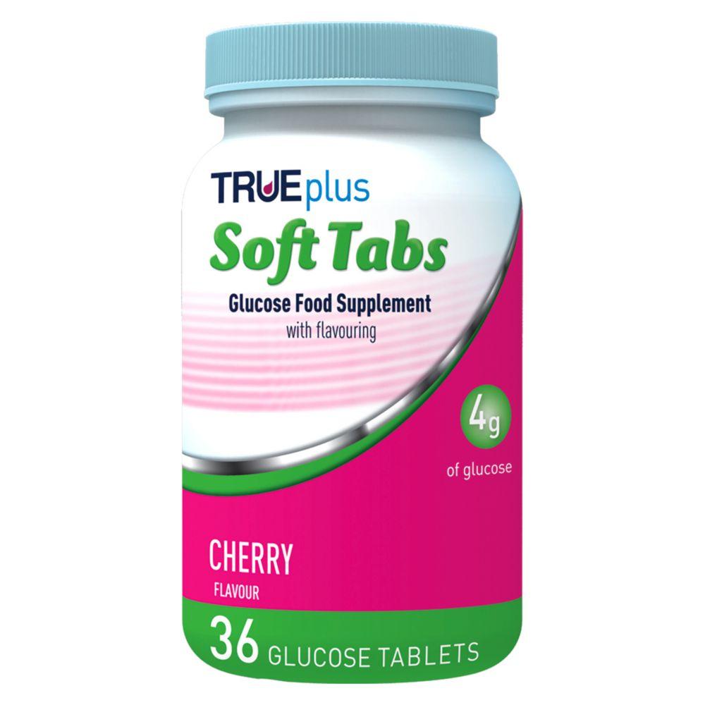 Trueplus Soft Tabs 36 Glucose Tablets - Cherry Flavour