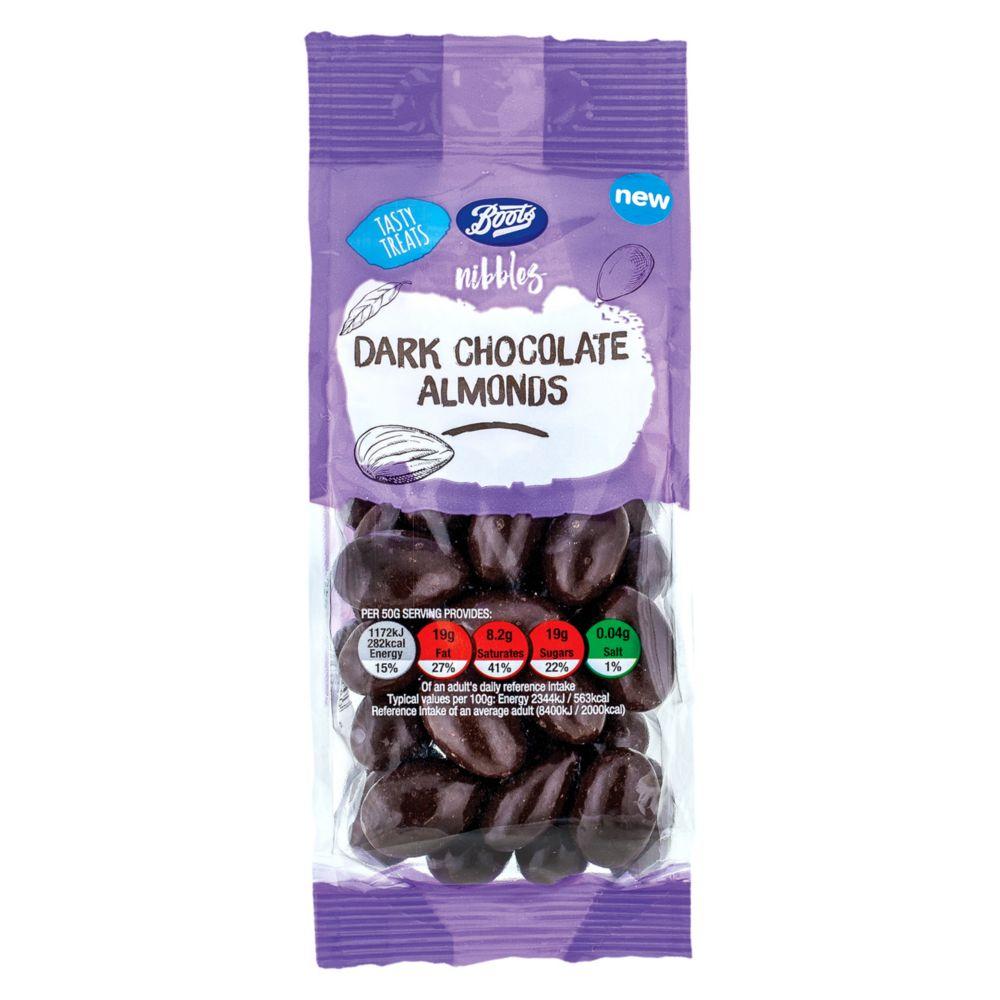 Nibbles Dark Chocolate Almonds - 150g
