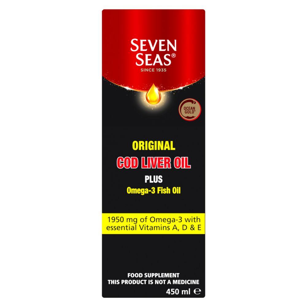 Original Cod Liver Oil Plus Omega-3 Fish Oil 450Ml