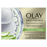 Daily Facials Water-Activated Dry Cloths, Micellar Clean, Sensitive Skin, 30 Cloths