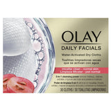 Daily Facials Water Activated Dry Cloths Face Wipes Micellar 30 Cloths