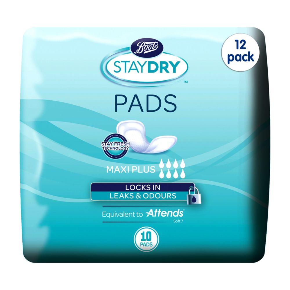 Maxi Plus Pads For Heavy Incontinence 12 Pack Bundle â€œ 120 Pads