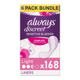 Discreet Light Liners - 168 Liners (6 Pack Bundle)