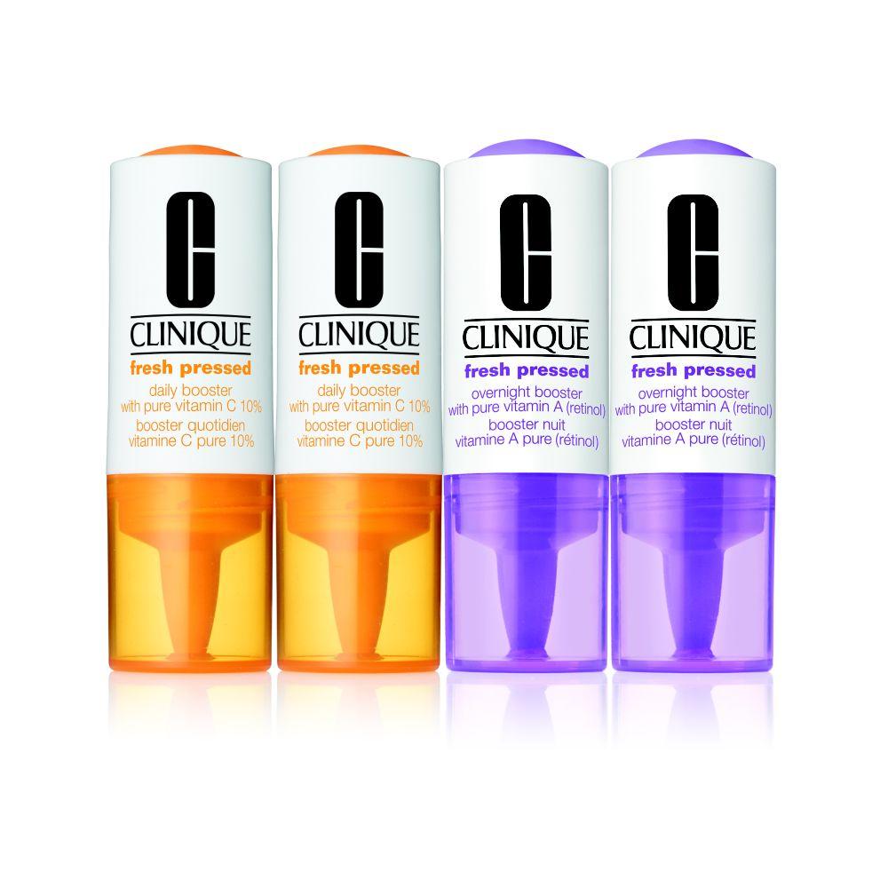 Fresh Pressed Clinicalâ€žÂ¢Daily + Overnight Boosters With Pure Vitamins C 10% + A (Retinol) 4 Pack