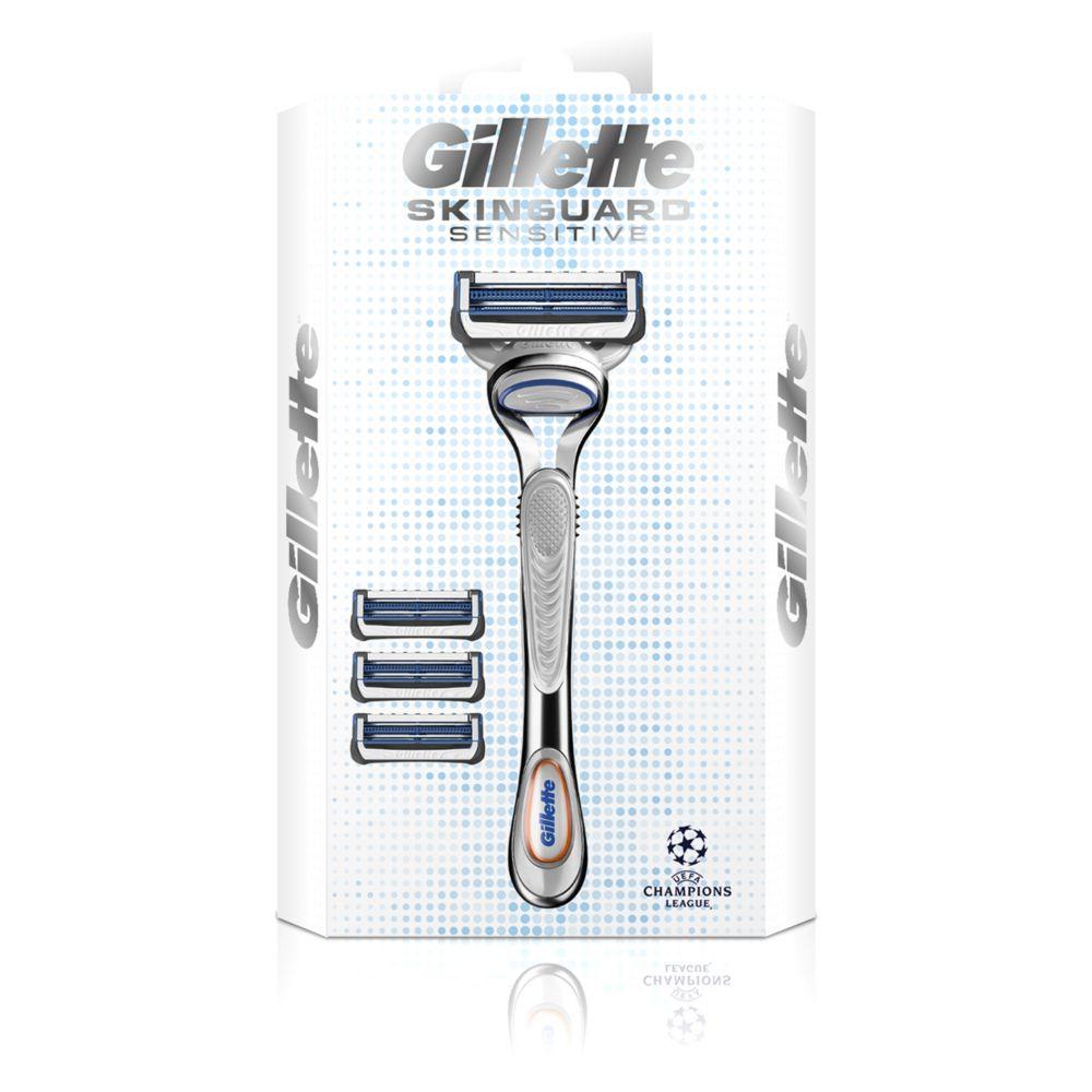 Wild Nutrition Skinguard Sensitive Razor + 3 Blades for Smooth & Comfortable Shaving