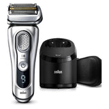 Series 9 9390Cc Latest Generation Electric Shaver, Clean&Charge Station, Leather Case, Silver