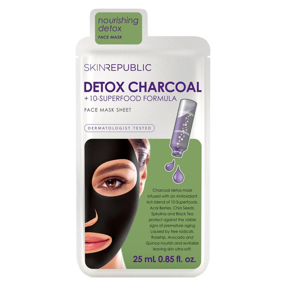 Detox 10 Superfood & Charcoal Face Sheet Mask 25Ml