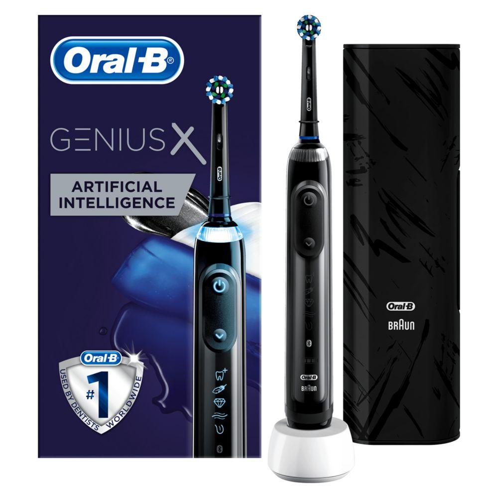 Genius X Black Electric Toothbrush With Boots Exclusive Art Of Brushing Travel Case