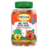 For Kids 3-7 Mr. Men Little Miss Omega-3 & Multivitamins - 60 Orange Softies