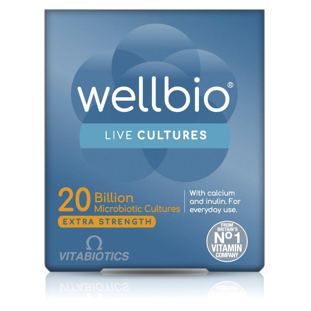 Wellbio 20 Billion Microbiotic Cultures Extra Strength - 30 Capsules