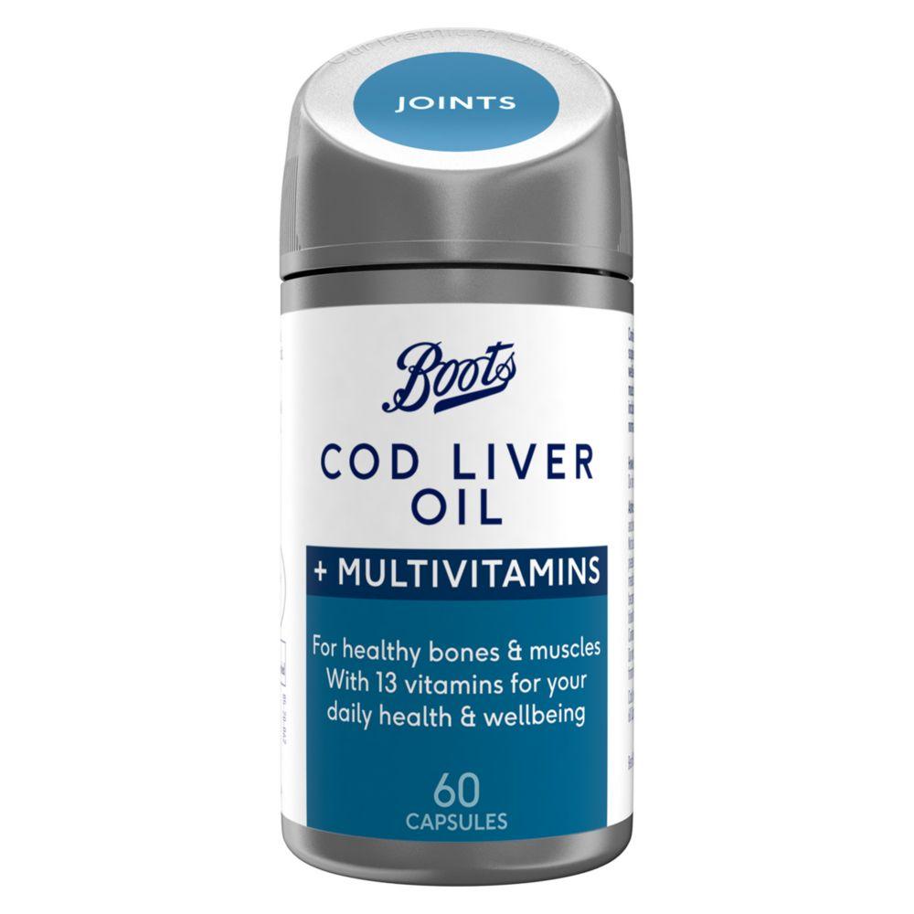 Cod Liver Oil + Multivitamins 60 Capsules (2 Month Supply)