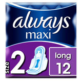 Maxi Long Sanitary Towels Long Wings 12S