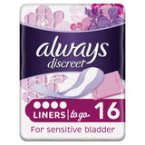 Discreet Incontinence Liners To-Go 16, For Sensitive Bladder