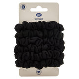 Soft Grip Scrunchies Black 6S