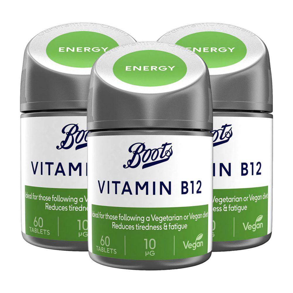 Vitamin B12 10Ug Bundle: 3 X 60 Tablets (6 Month Supply)