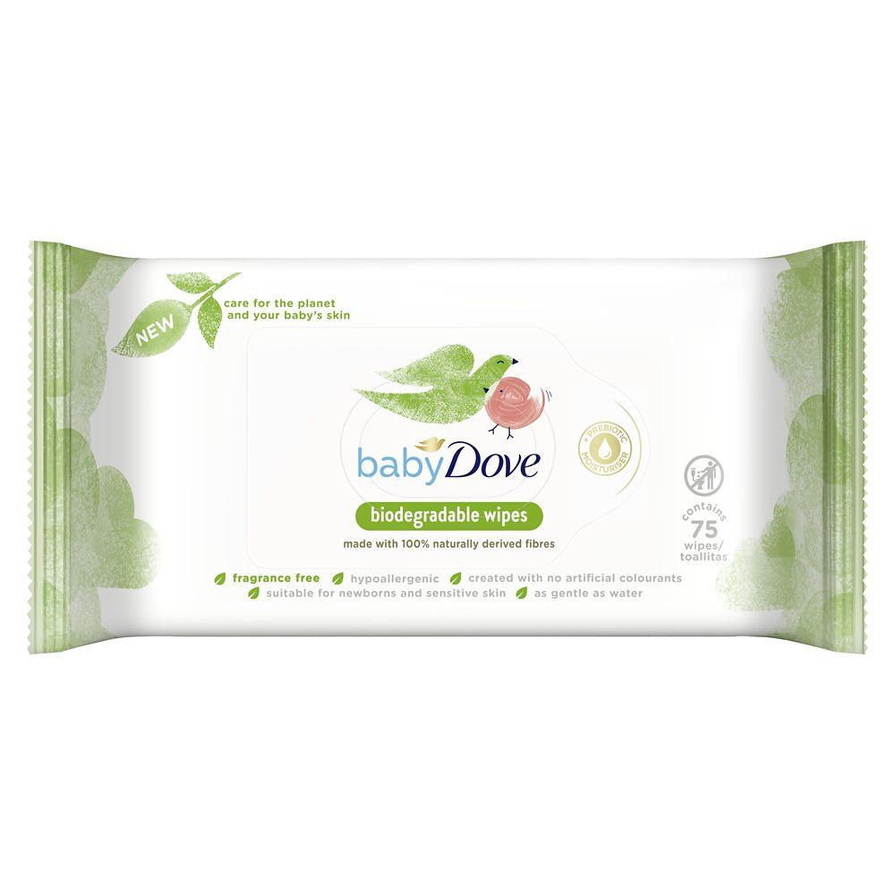 Biodegradable Baby Wipes, Single Pack = 75 Wipes