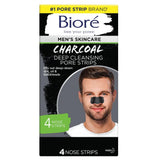 Men'S Charcoal Deep Cleansing Pore Strips 4 Nose Strips For Normal To Oily Skin